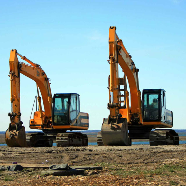 Construction plant training with excavators