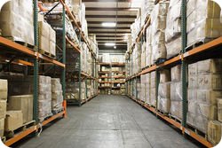 Warehouse racking and stored goods